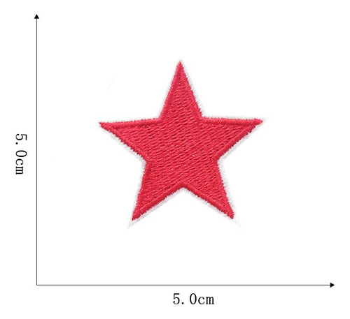 Red Five-pointed Star Cloth Stickers -10# - 5-pointed Star