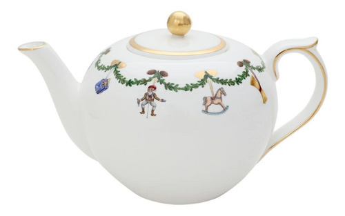 Royal Copenhagen 1016965 star Fluted Christmas Tea Pot 48 oz