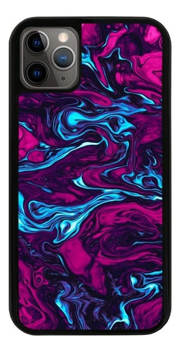 Funda Uso Rudo Tpu Para iPhone Mármol Pintura Lava Colores