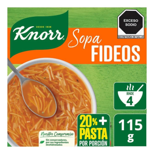 7 Pzas Sopa De Fideo Knorr 115 G