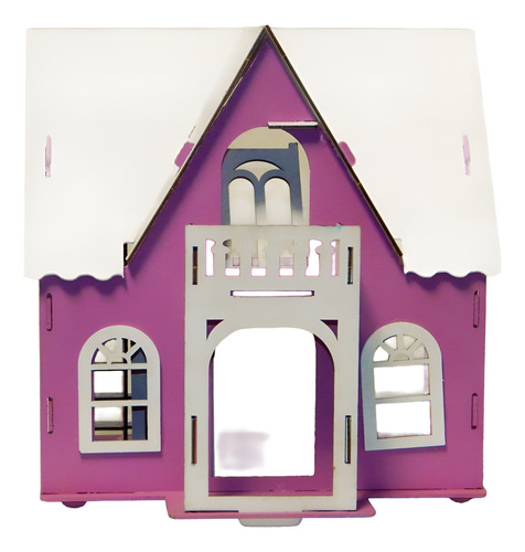 Casa De Muñecas De Madera 2 Pisos 30x30x24cms