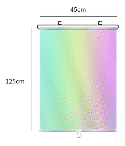 Persianas Enrollables Con Ventosa, Cortina 45x125cm Plata