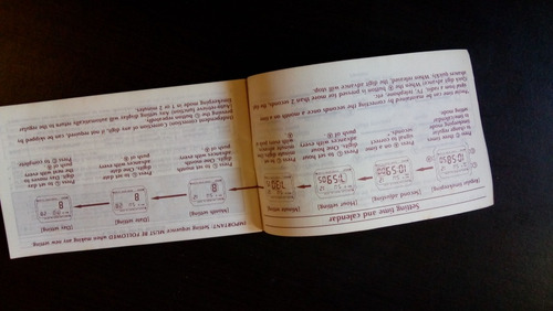 Manual De Instrucciones Reloj Casio 587/596 (Usado)