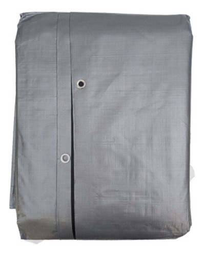 Lona Extra Reforzada 5x6 Metros  Impermeable Gris/negro 