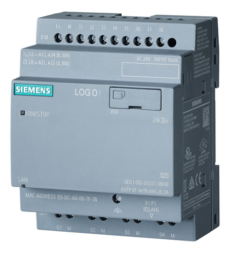Siemens 6ed10522cc080ba2 Logo! 24ceo Módulo Lógico S/pantall