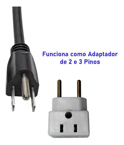 Adaptador Tomada Benjamin Maciço 3 Pino P/ 2 10 E 20 Amper