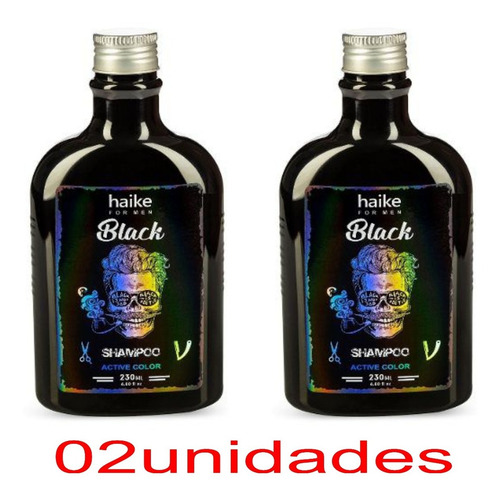 Shampoo Kit 02unid. Black For Men De Cabelos Grisalhos 230ml