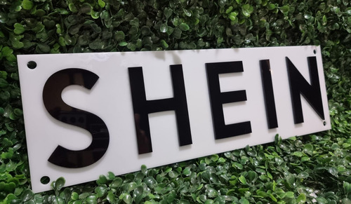 Letrero Shein Acrilico, Señalamiento Shein 40x13cm