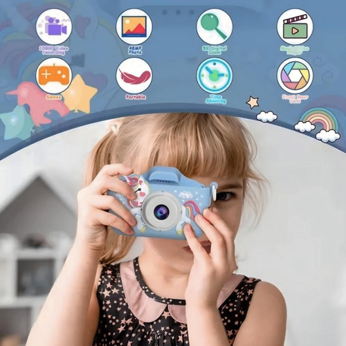 Cámara Digital Niño X10s Azul 1080 Mpx Compacta 32gb Memoria