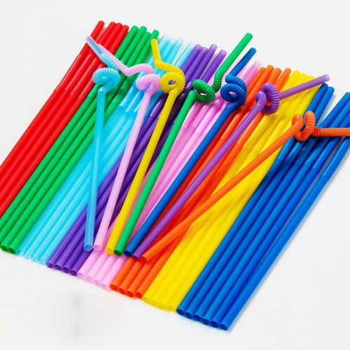 50 Pajitas De Plástico Con Forma De Pegeant, Multiformas, Pa