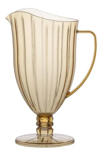 Jarra acrílica Liv Luxury de 1,6 l y 4 copas de vino espumoso de 145 ml
