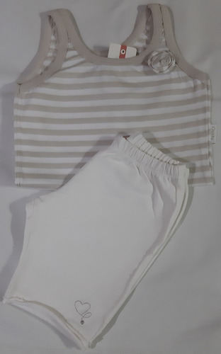 Conjunto Remera Rayada Niña - Cheeky Y Calzas -  Grisino