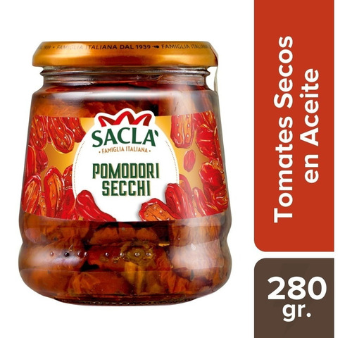 Tomates Secos En Aceite Sacla 280 Gr. Importado De Italia