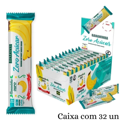 Bananinha Ouro Zero Açúcar Banana Sem Glúten 23 G 32 U