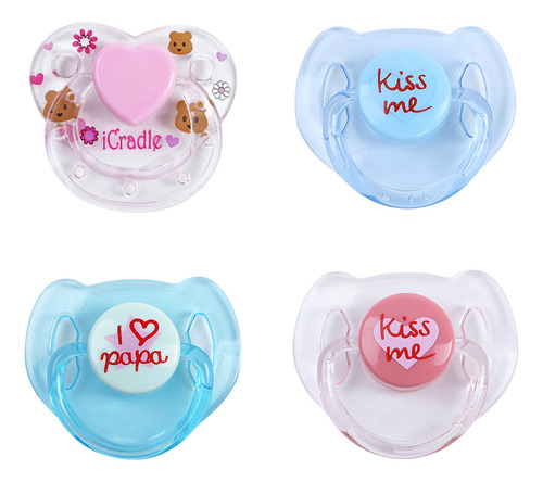 Pacifier Set 4 Accessories Supplies Reborn Dolls Magnet