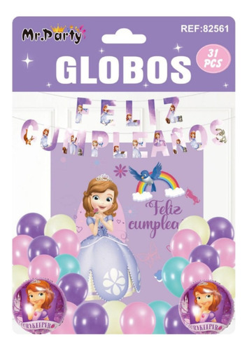 Decoración De Princesa Sofia Para Cumpleaños Con Globos