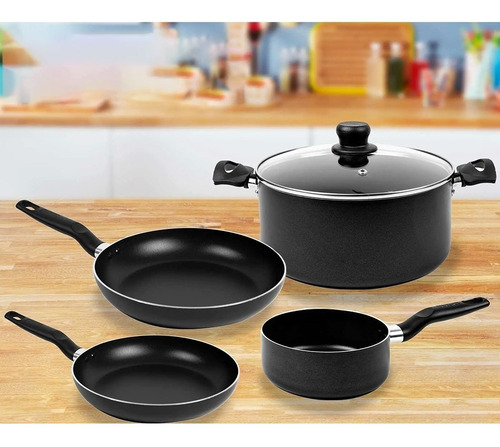 Imagen 2 de 6 de Batería Olla Sartenes Y Cazo T-fal Thermo Spot Set Durabase