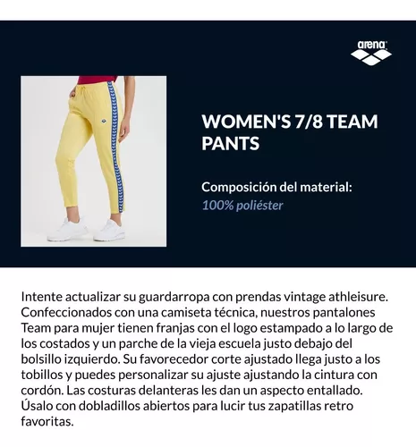 Pantalon Deportivo Para Mujer Arena Women's Caroline Team Trousers - Negro  — BTU Store