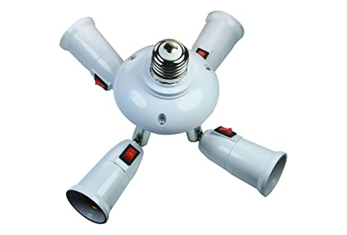 Conector Divisor Ycsssd Ajustable De 360 Grados, 4 En 1 E26/
