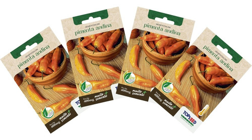 4x Sementes Pimenta Andina (peruana Aji) Alta Produção 400mg