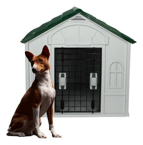 Casa De Plástico Con Puerta Para Perro Raza Chica Térmica