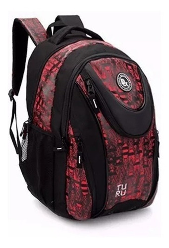 Mochila escolar juvenil resistente Dl0237, color negro, para hombre
