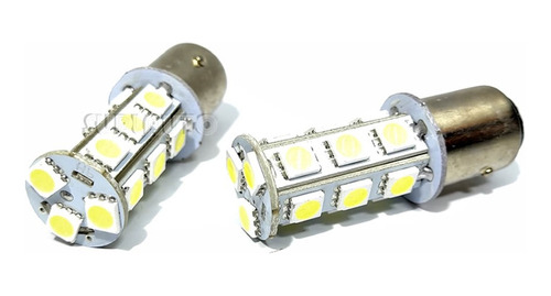 Par Lampada T10 18 Leds Branca Pingo Luz 6000k Vx Imp935316