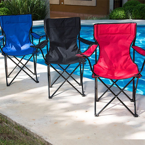 Silla Plegable Playa Exterior Campo Camping Portatil Color N
