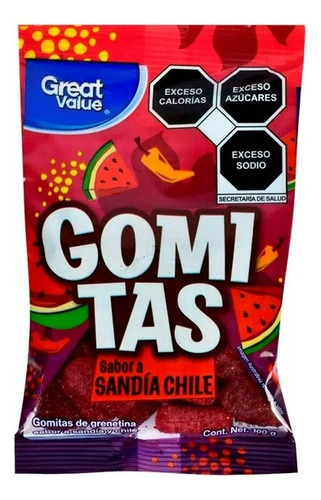 Gomitas Great Value Sandía Chile 100 G