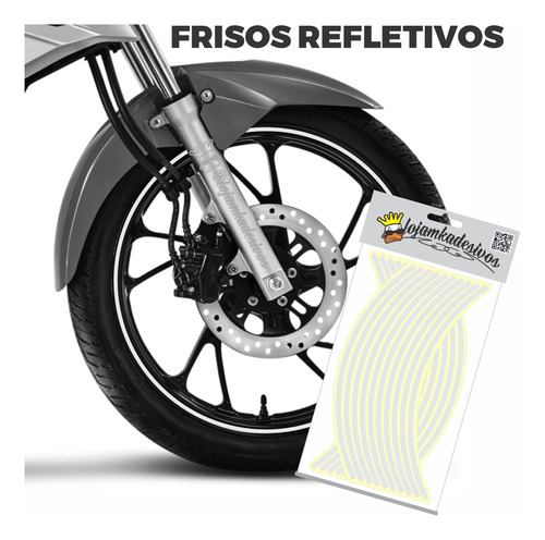 Friso Adesivo Curvo 5mm Refletivo Roda Moto Carro + Brindes