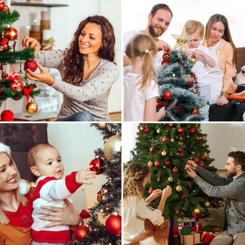 Juego De Adornos Para Árbol De Navidad,adornos De Bolas De