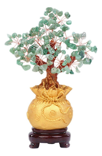 Base De Madera De Árbol De Dinero De Cristal Feng Shui, .