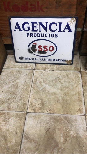 Cartel Enlozado Esso 