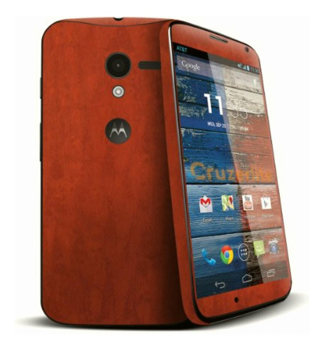 Cruzerlite Skin Estuche Para Moto X , Madera Roja