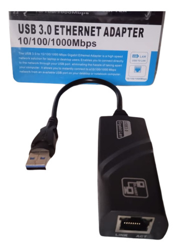 Adaptador Rj45 Usb 3.0 Gigabit Ethernet 10/100mbps Laptop Pc