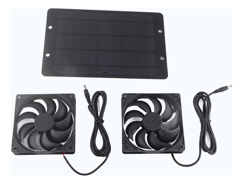 Kit De Ventilador Con Panel Solar, Extractor De Aire Doble,