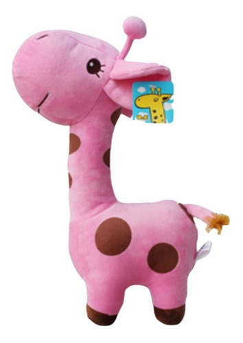 Girafa De Pelúcia Rosa Antialérgica Pronta Entrega