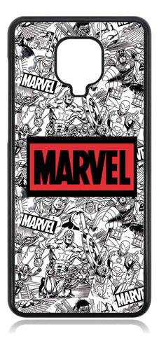 Funda Protector Para Xiaomi Note 9s Marvel Comics