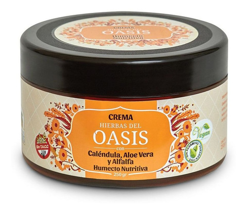 Imagen 1 de 1 de Crema Humecto Nutritiva Con Caléndula Aloe Hierbas Del Oasis