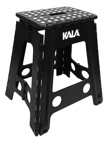 Banqueta Plástica Dobrável 45cm 150kg Kala Cor Preto