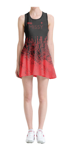 Imagem 3 de 6 de Vestido Beach Tennis C/ Shorts Abstrato Listrado Beachwear