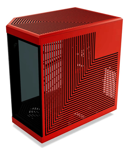 Gabinete Hyte Y70 Touch Infinite Atx Mid Tower Pantalla 2.5k Negro Y Rojo