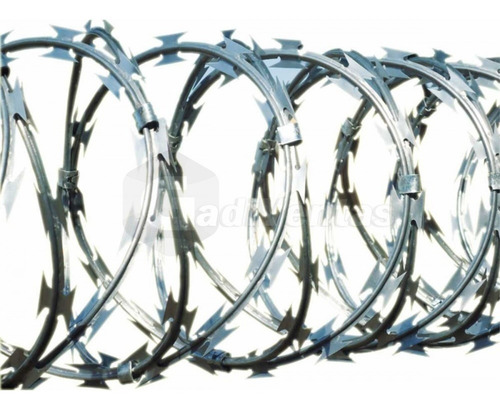 Imagen 2 de 3 de Concertina Galvanizada Doble 500mm De Diametro, 15 Metros