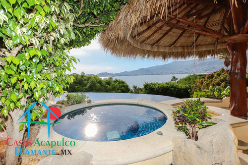 Cad Las Brisas Villa Del Sol. Terraza Con Asoleadero. Alberca Con Jacuzzi Y Palapa Con Wet Bar