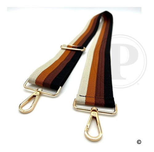 Asa Para Bolsa Strap Rayas Café