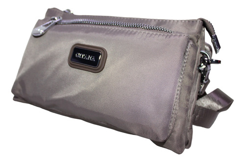 Bonita Mariconera Crossbody De Tela Con Cierres Metálicos