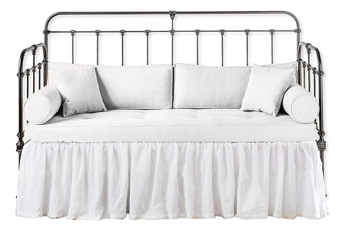 Falda De Cama Con Volantes Para Daybed - Split Corners Ruffl