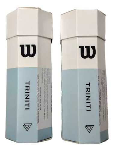 2 Pack Pelota Wilson Triniti Para Tenis Amarillo Optico