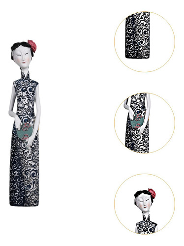 Figura Tradicional China Figurine Dama Antigua 11x105x51cm