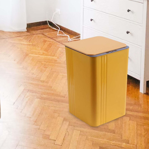 Lata De Lixo Lixeira Automática Lixeira Amarelo 17l
